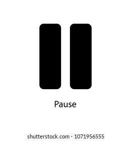 pause sign icon. Element of minimalistic icon for mobile concept and web apps. Signs and symbols collection icon for websites, web design, mobile app on white background