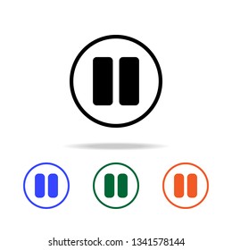 pause sign icon. Elements of simple web icon in multi color. Premium quality graphic design icon. Simple icon for websites, web design, mobile app, info graphics
