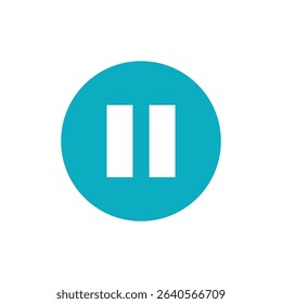 Pause sign. Iconic illustration. White background.
