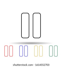 pause sign multi color style icon. Simple thin line, outline vector of web icons for ui and ux, website or mobile application
