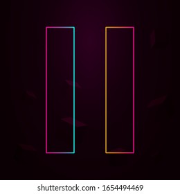 pause sign nolan style icon. Simple thin line, outline vector of web icons for ui and ux, website or mobile application