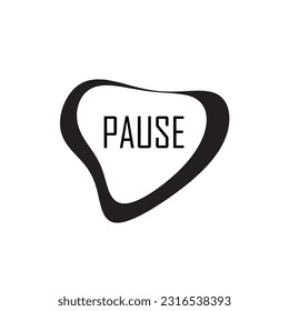 pause sign on white background