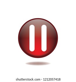 Pause sign vector button, web design element