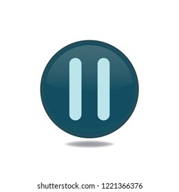 Pause sign vector button, web design element