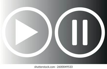  pause sign vector icon on white background