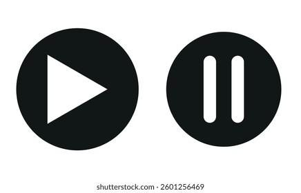  pause sign vector icon on white background