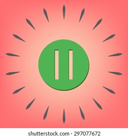 pause sign web icon on background.