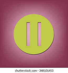 pause sign web icon on background.