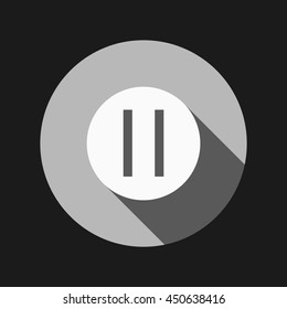 pause sign web icon on background.