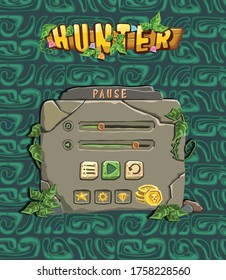 Pause Stone Game Menu illustration