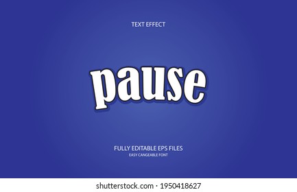 pause style editable text effect