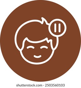 Pause symbol Line Multi Circle Vector Icon Design