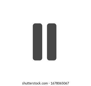 Pause Symbol Vector, Pause Icon On White Background 