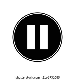 Pause symbol, web and computer icon