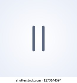 Pause, vector best gray line icon on white background , EPS 10