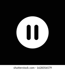pause vector flat icon on white background