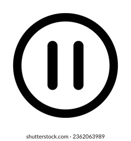 Pause Vector Glyph Icon For Personal And Commercial Use.

