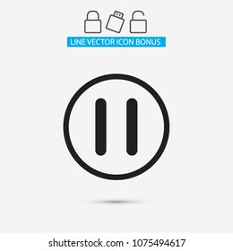 pause vector icon