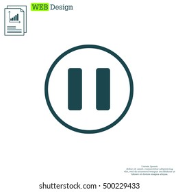 pause vector icon