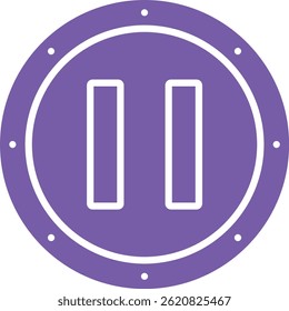 Pause vector icon. Can be used for printing, mobile and web applications.