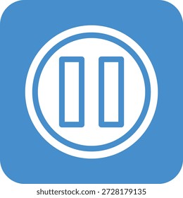 Pause Vector Icon Design Illustration