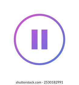 Pausar ícone de vetor, símbolo de design plano