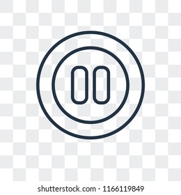 Pause vector icon isolated on transparent background, Pause logo concept