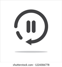 Pause vector icon ,media vector icon isolated on transparent background.