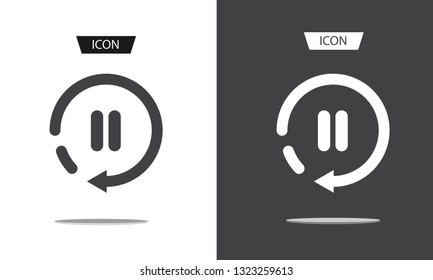 Pause vector icon ,media vector icon isolated on transparent background.