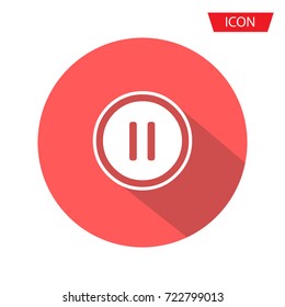 Pause vector icon ,media vector icon isolated on background.