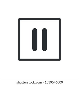 pause vector icon, pause simple design for web site