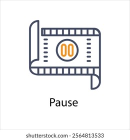 Pause Vector icon stock illustration