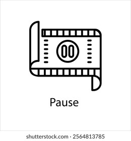 Pause Vector icon stock illustration