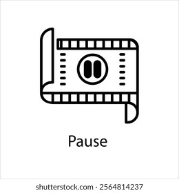 Pause Vector icon stock illustration