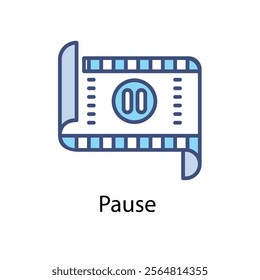 Pause Vector icon stock illustration