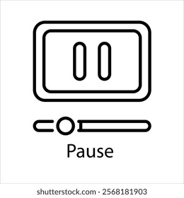 Pause Vector icon stock illustration