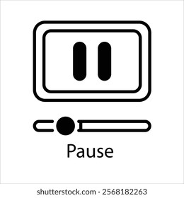 Pause Vector icon stock illustration