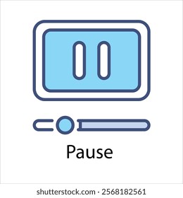 Pause Vector icon stock illustration