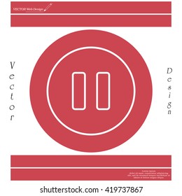 pause vector line icon