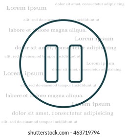 pause vector line icon