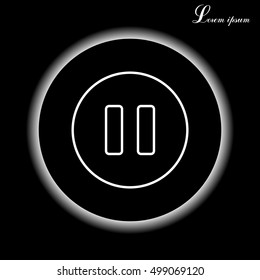 pause vector line icon