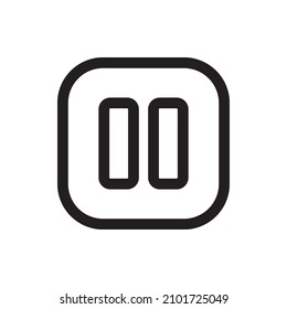 Pause vector Solid Icon Design Symbol on White background EPS 10 File