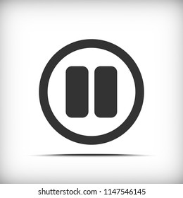 Pause Video button icon - vector