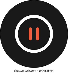 Pause Video icon vector image. Can also be used for UI and UX. Suitable for mobile apps, web apps and print media.
