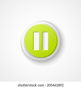 Pause web icon on white background