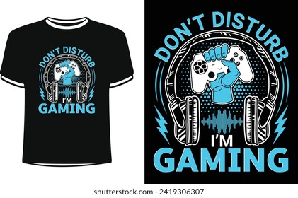 I paused my game to be here t shirt design. Natural Born Gamer shirt design. Video game t-shirt.