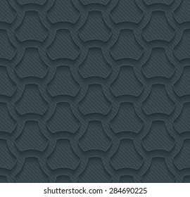 Pavement dark perforated paper with outline extrude effect. 3d seamless background. See others in My Perforated Paper Sets.