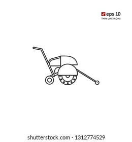 Pavement saw - vector icon. Symbol for web, infographics, print design and mobile UX/UI kit. Vector illustration, EPS10.