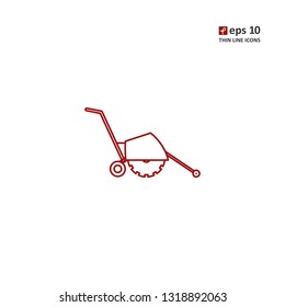 Pavement saw - vector icon. Symbol for web, infographics, print design and mobile UX/UI kit. Vector illustration, EPS10.