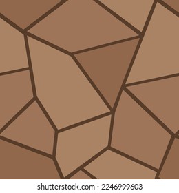 Pavement stones seamless pattern. Street cobblestone tile path, sidewalk and garden patio floor texture, outdoor concrete alley. Bricked and pebbled surface for wall or ground